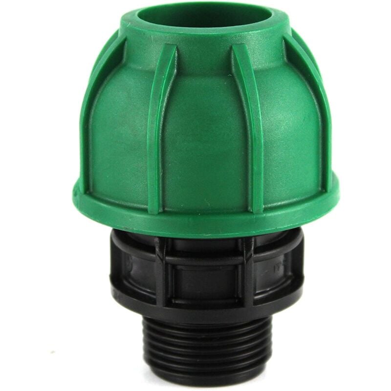 foto del prodotto irritec raccordo con filetto maschio in polipropilene a compressione per irrigazione pn 10 bar 25 x 3 4 
