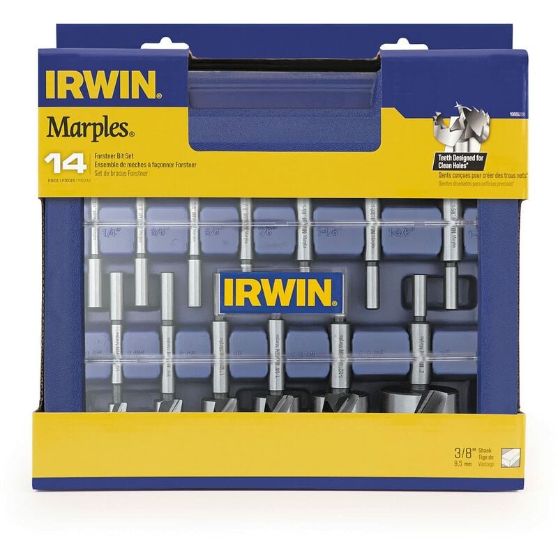 foto del prodotto irwin marples 1966893 set di punte forstner per trapano, per legno, in acciaio al carbonio, ideali per lavori di ebanisteria fine, realizzazione