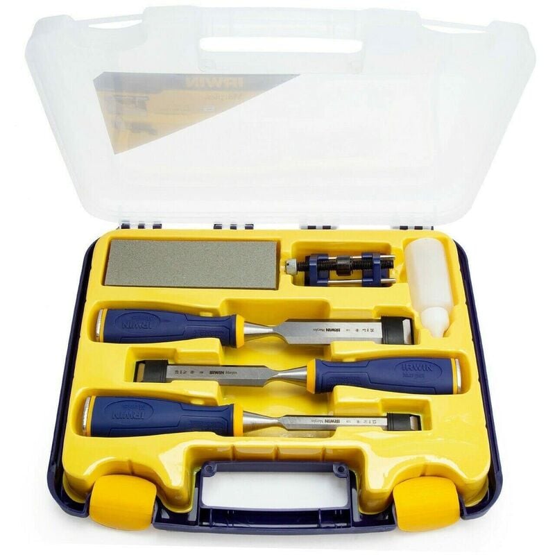 foto del prodotto irwin marples s500s3ss ms500 series set di scalpelli con bordi inclinati, impugnatura ergonomica