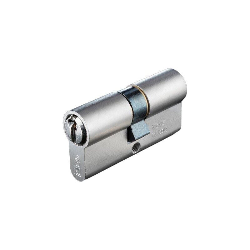 foto del prodotto is cilindro sagomato 82099 iseo ottone nichelato chiavi 3 camma din mm 70 30 40
