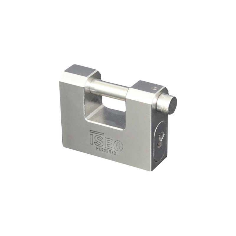 foto del prodotto is lucchetto in acciaio rettangolare una bocca clarus mm.84 ka p2408418s.k4 