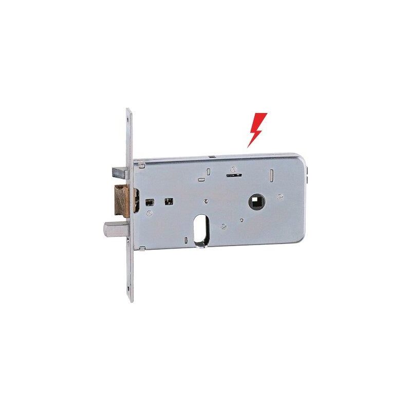 foto del prodotto is serratura metallo infilare elettrica 550 iseo b.q zinc f.mm 16 f.ovale m2 scr h.mm 76 e.mm 60