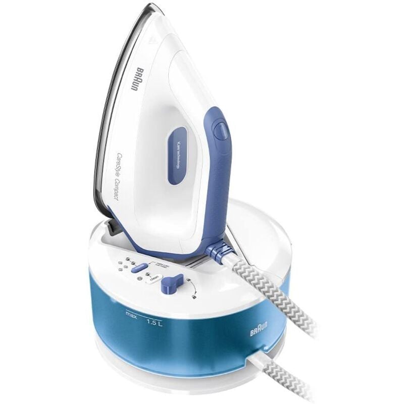 foto del prodotto is2143bl carestyle compact ferro da stiro con caldaia, 5 anni di assistenza, piastra eloxalplus, facile decalcificazione, colpo vapore 420g min,