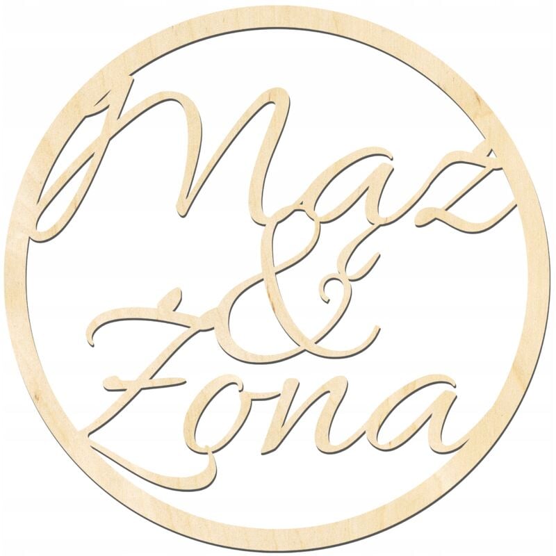 foto del prodotto iscrizione cerchio decorazioni per matrimoni marito e moglie