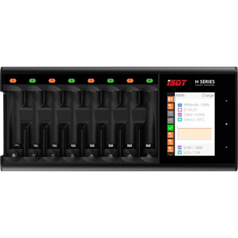 foto del prodotto isdt n8 caricabatterie universale nimh, nicd, nizn, liion, lihv, lifepo stilo aa , ministilo aaa , 14500, 10440