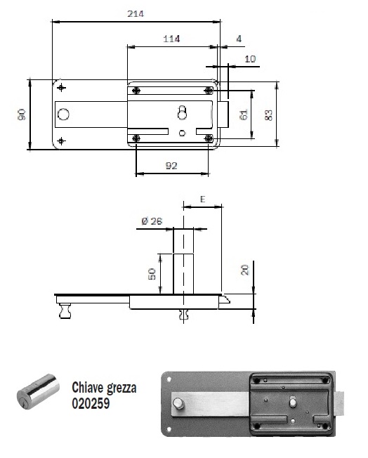 foto del prodotto iseo 315505 ferroglietto x ferro cil.fisso mm.50 5 mandate