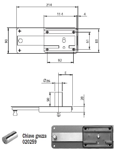 foto del prodotto iseo 315606 ferroglietto x ferro cil.fisso mm.60 6 mandate