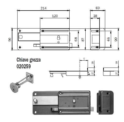 foto del prodotto iseo 340506 ferroglietto x legno mm.50 cl.stac.est. 6 mandat