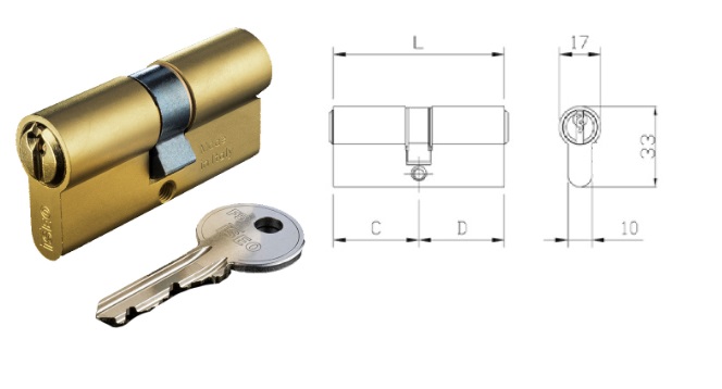 foto del prodotto iseo 8209283374 cilindro f5 mm. 61 28x335 spine