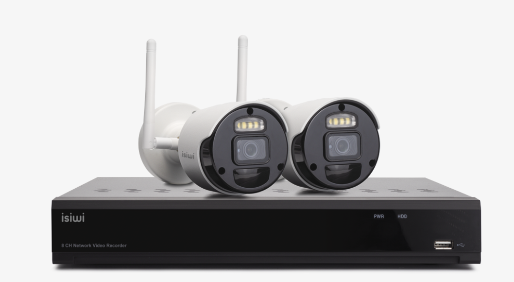 foto del prodotto isiwi kit wireless connect air2 isw k2n8bfbta4mp 2 gen1 nvr 8 canali 2 telecamere a batteria da 8