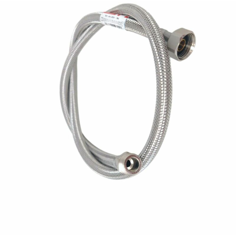 foto del prodotto isoflex tubo in acciaio inox diametro interno 9mm m 3 8 12 17 f 1 2 15 21 lunghezza 150cm