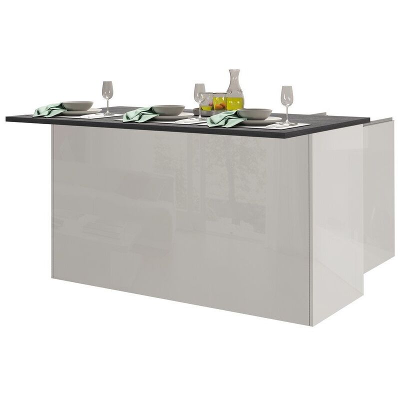 foto del prodotto isola da cucina 3 ante 155x90x90cm nautilus colore bianco laccato lucido report