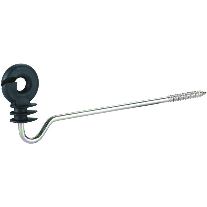 foto del prodotto isolatore elettrorecinzione ad anello con vite lunga per legno vite zincata mm.220