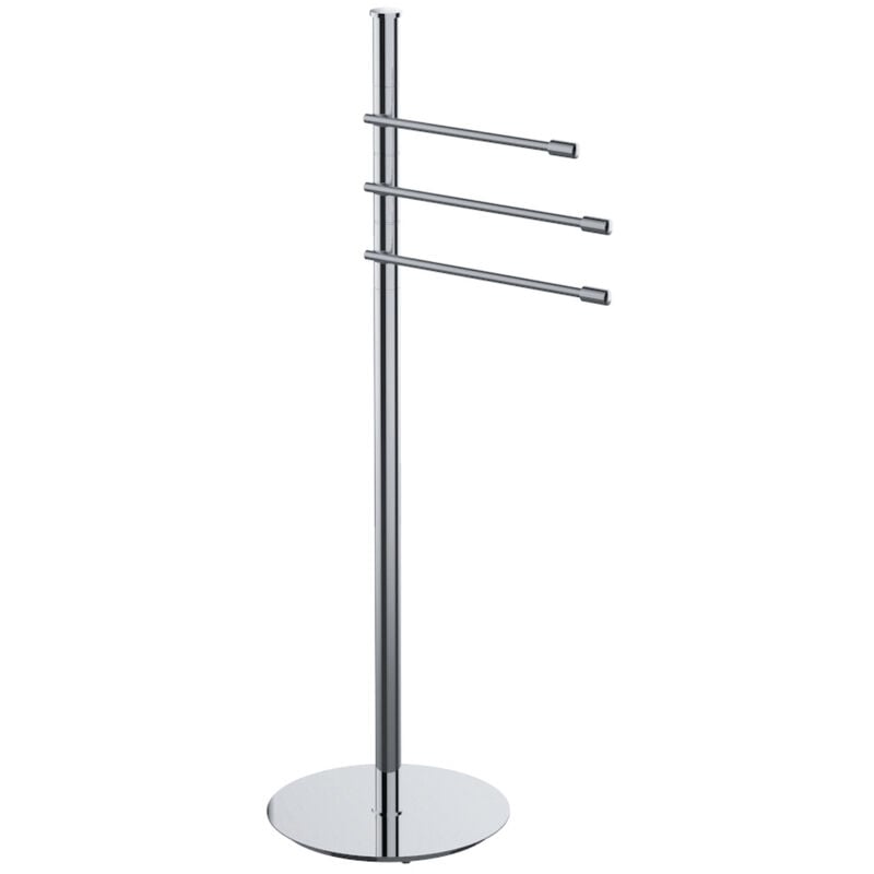foto del prodotto isole2 b9415 piantana 3 porta salviette cromato codice prod b9415ncr colombo design