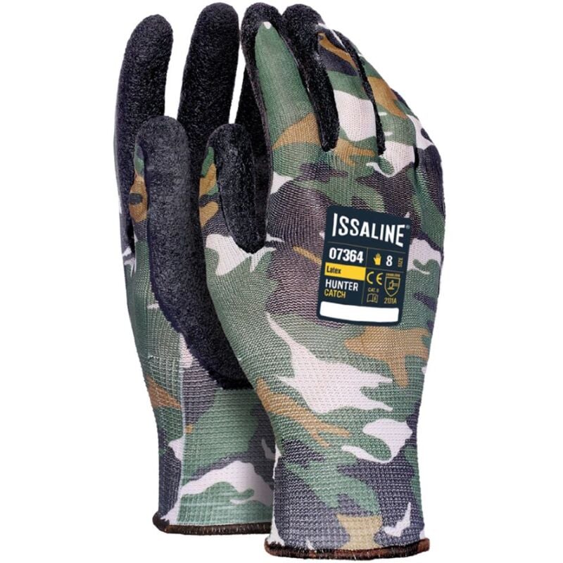 foto del prodotto issa guanti so.di.fer lattice e nylon taglia 8 mimetico f79079