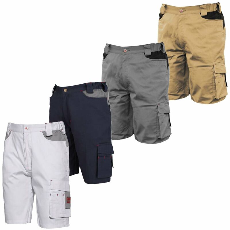 foto del prodotto issa pantaloni corti da lavoro industrial starter bermuda stretch m grigio