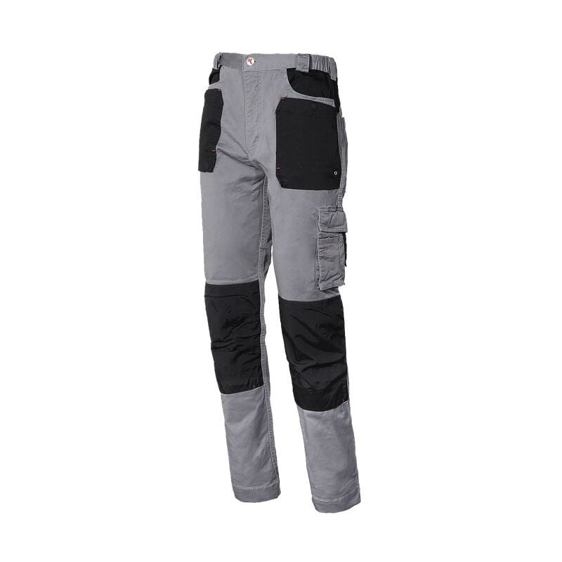 foto del prodotto issaline 8730b 080 pantalone da lavoro stretch grigio nero m