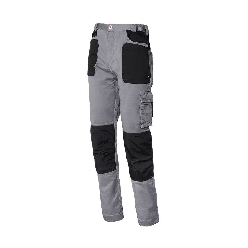 foto del prodotto issaline 8730b 080 pantalone da lavoro stretch grigio nero xl