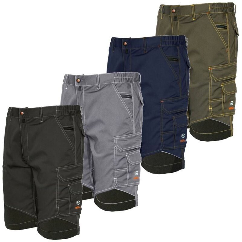 foto del prodotto issaline 8834b-080 bermuda strech extreme grigio antracite inserti neri l