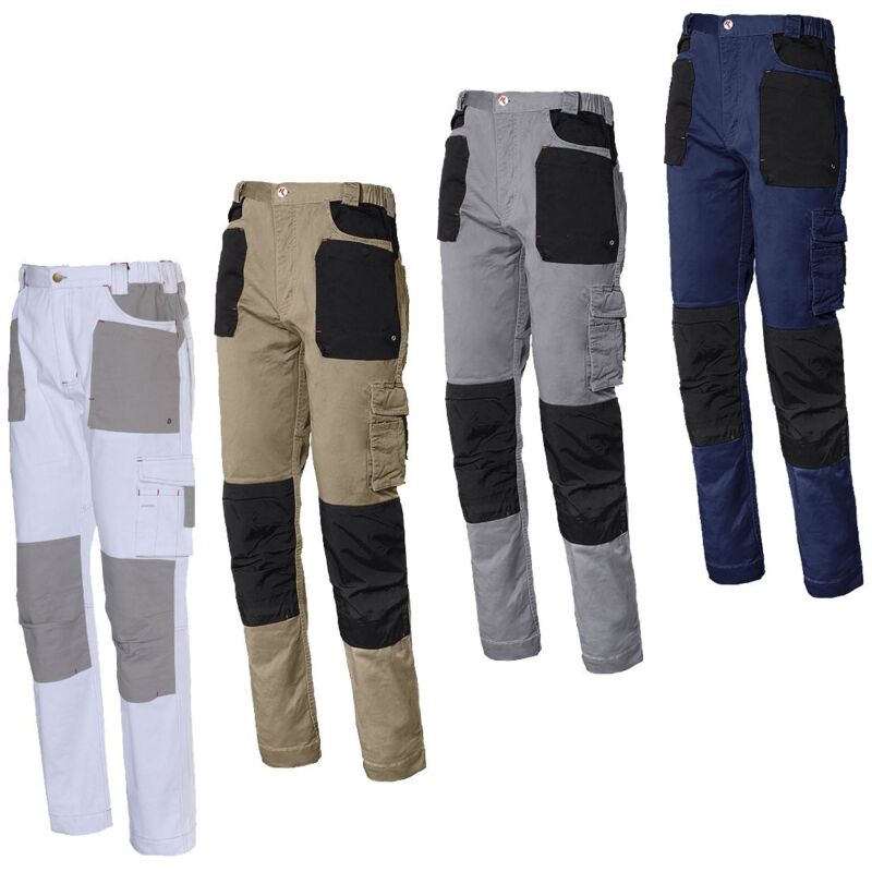 foto del prodotto issaline pantaloni da lavoro elasticizzati industrial starter stretch 8730 xl bianco