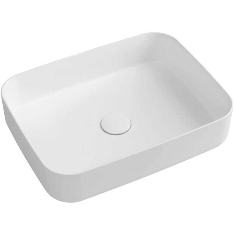 foto del prodotto isvea lavabo da appoggio, 36x50 cm, senza troppopieno, bianco opaco 10nf65050 2l sapho