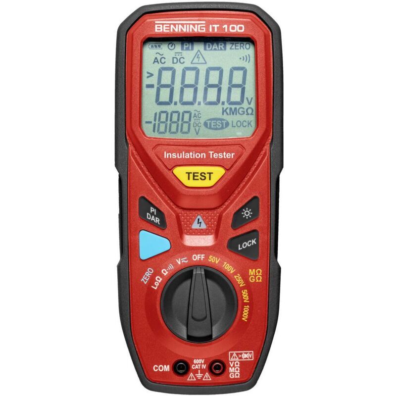 foto del prodotto it 100 misuratore di isolamento 50 v, 100 v, 250 v, 500 v, 1000 v 20 g benning