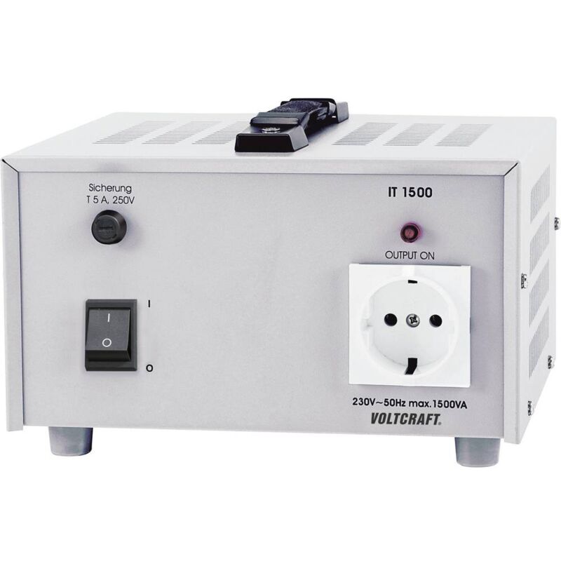 foto del prodotto it 1500 trasformatore isolamento tensione fissa laboratorio 1500 va 230 v ac max. voltcraft