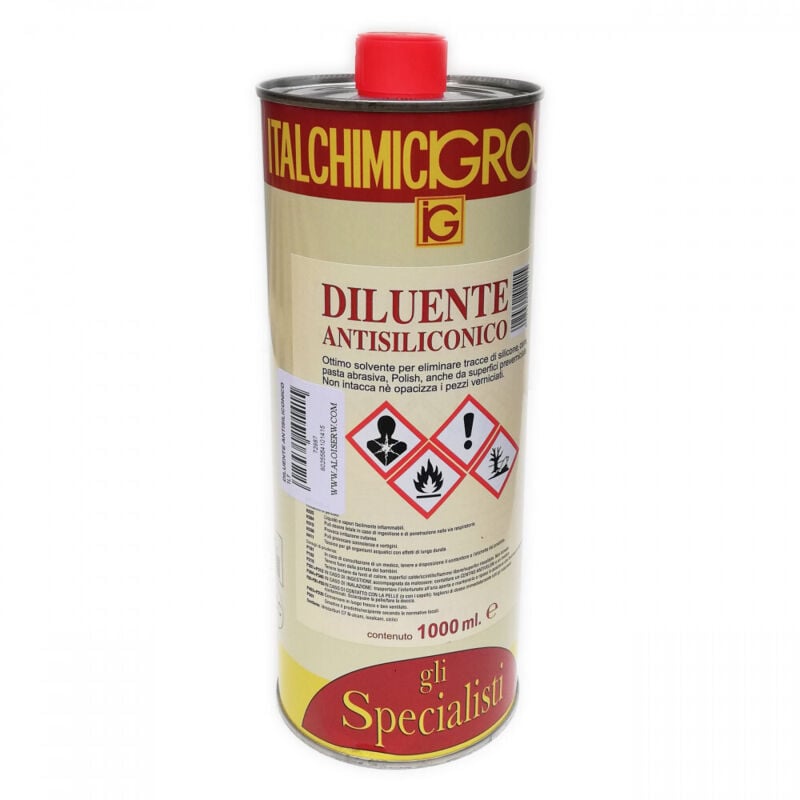 foto del prodotto italchimici 1lt solvente antisilicone asporta cere e siliconi idoneo all uso in carrozzeria