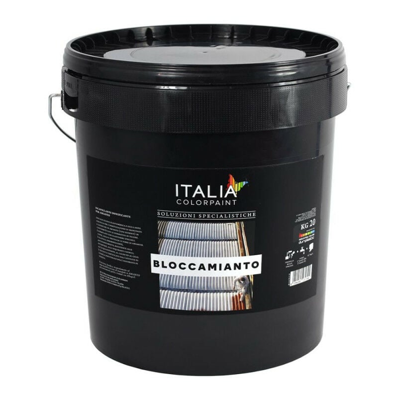 foto del prodotto italia colorpaint pittura elastomerica incapsulante per amianto impermeabilizzante certificata tinta bianco contenuto kg 20 confezione 1