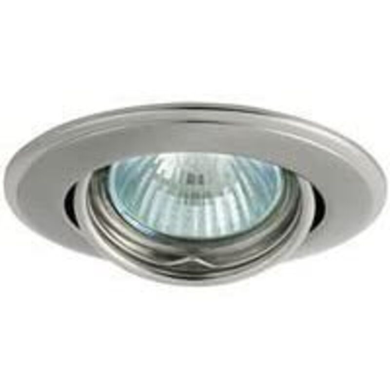 foto del prodotto italia faretto da incasso tondoorientabile nickel satinato 50w nobile