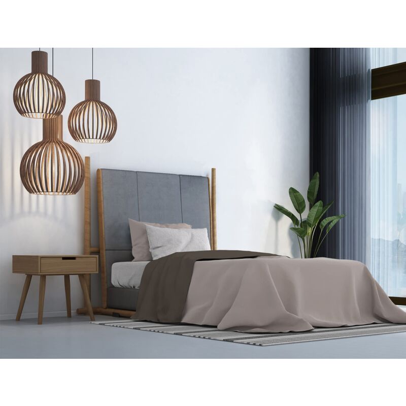 foto del prodotto italian bed linen completo letto trendy chic, marrone, singolo
