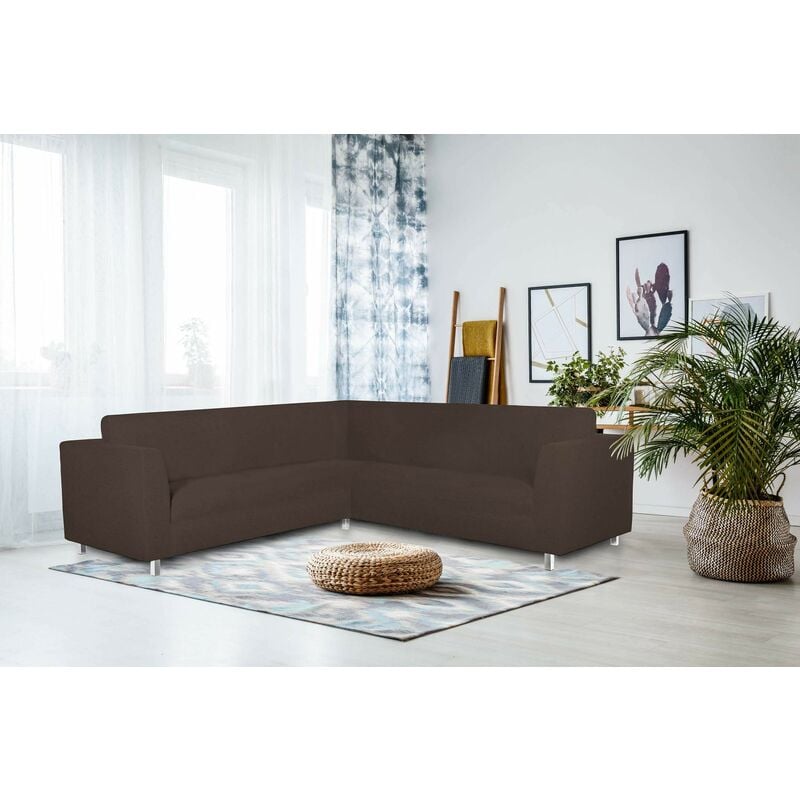 immagine 0 del prodotto italian bed linen copridivano angolare salvadivano elasticizzato, aderenza perfetta da 350 a 450 cm telo copri divano, tessuto elastico in