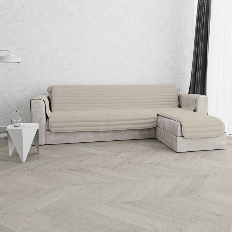 foto del prodotto italian bed linen copridivano trapuntato pinsonic trendy con penisola reversibile, panna, 240 cm