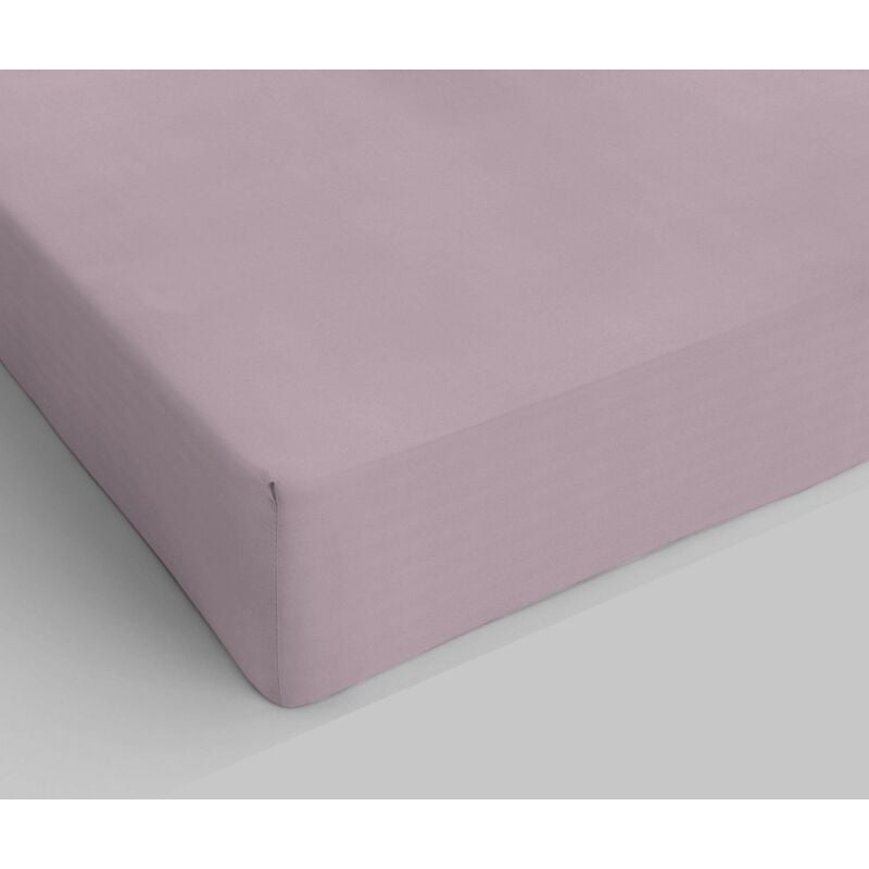 foto del prodotto italian bed linen lenzuolo sotto con angoli max color, cotone, rosa antico, 1 posto e mezzo