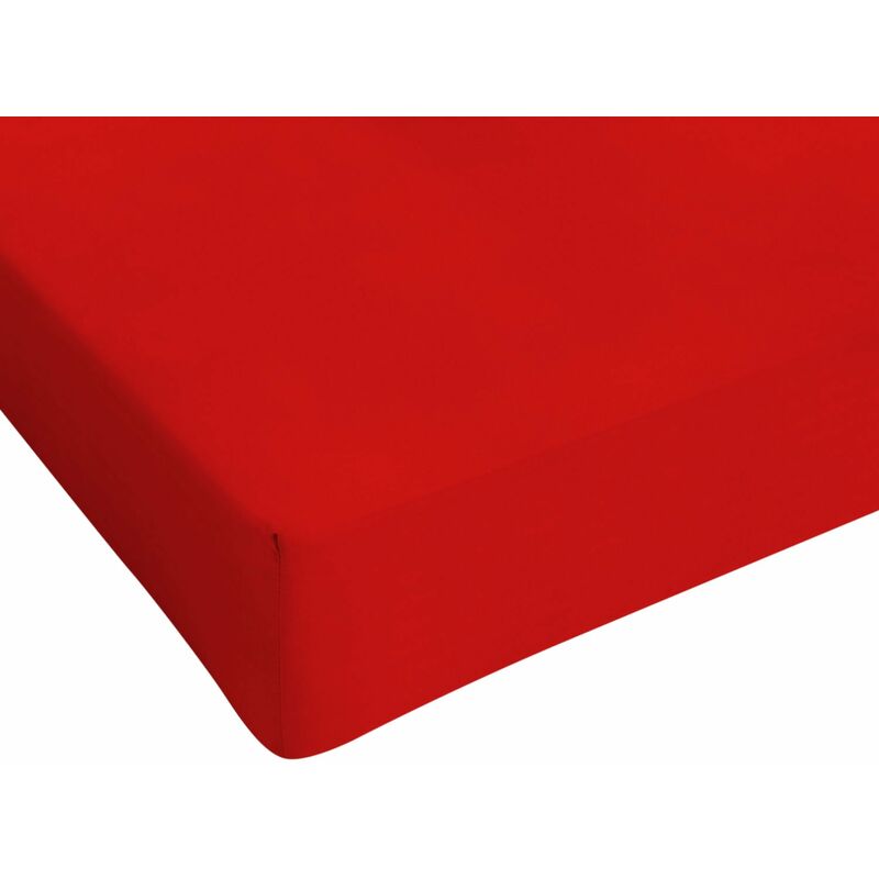 foto del prodotto italian bed linen max color, lenzuolo sotto, rosso, 1 posto