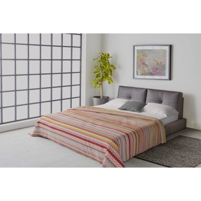 foto del prodotto italian bed linen mb home italy trapuntino estivo athena, rabat arancio, 2 posti