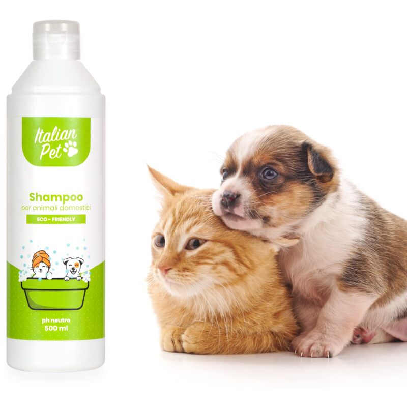 foto del prodotto italian pet shampoo eco friendly cani, gatti e cuccioli shampoo ph neutro concentrato pelo lungo, pelo corto, pelo lucido, voluminoso,