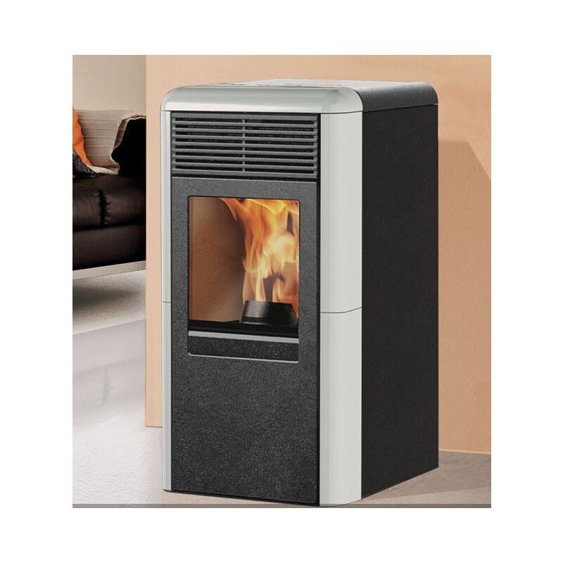 foto del prodotto italiana camini stufa a pellet point2 8,2kw colore bordeaux