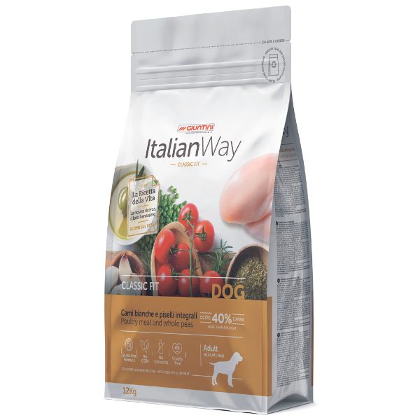 foto del prodotto italianway medium/maxi adult carni bianche - 12 kg - croccantini per cani - spedizione gratis da 39€