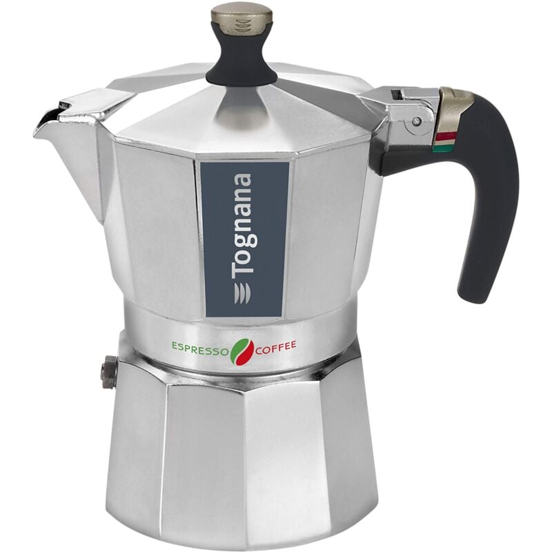 foto del prodotto italika moka 3 tazze, alluminio tognana