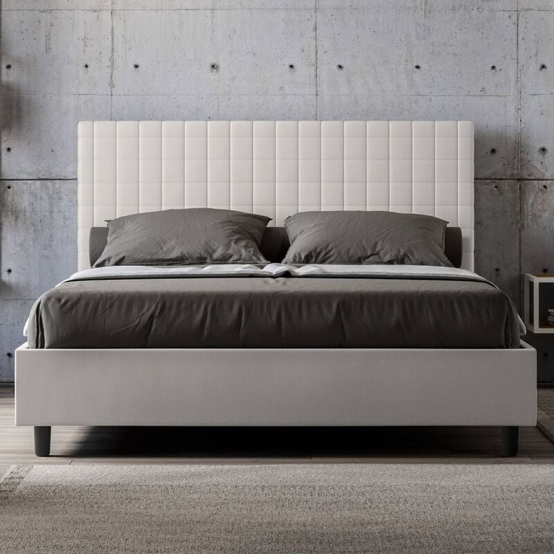 foto del prodotto itamoby - letto matrimoniale con contenitore e rete sunny bianco