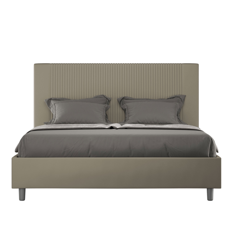 foto del prodotto itamoby letto matrimoniale contenitore imbottito 160x190 similpelle cappuccino goya