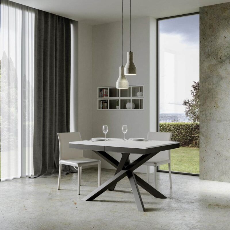 foto del prodotto itamoby tavolo 90x120 allungabile a 380 cm volantis evolution bianco frassino