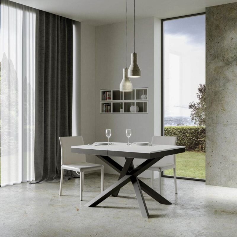 foto del prodotto itamoby tavolo 90x120 volantis evolution bianco frassino allungabile a 224 cm