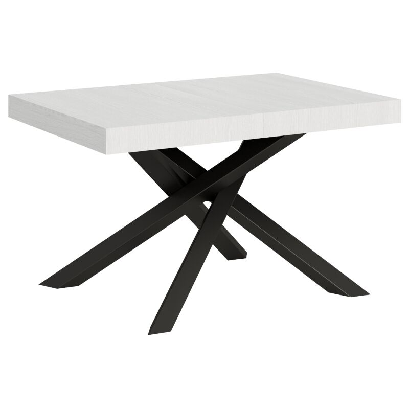 foto del prodotto itamoby tavolo allungabile 90x140 244 cm volantis bianco frassino telaio antracite