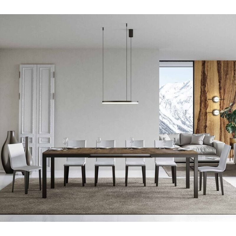 foto del prodotto itamoby tavolo allungabile fino a 440 cm everyday evolution 180 con piano finitura noce