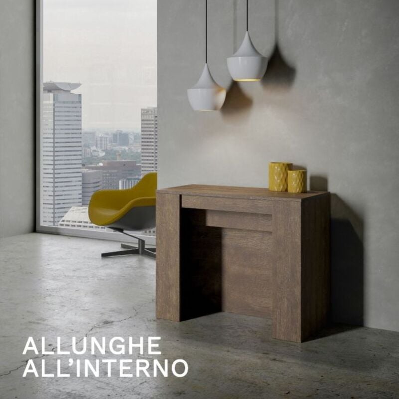 foto del prodotto itamoby tavolo consolle allungabile venus allungabile fino a 296 cm noce