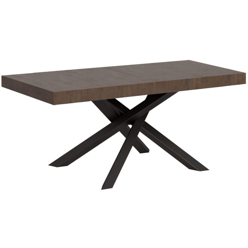 foto del prodotto itamoby tavolo da pranzo allungabile volantis premium telaio antracite dimensioni 120x90 224 colore noce