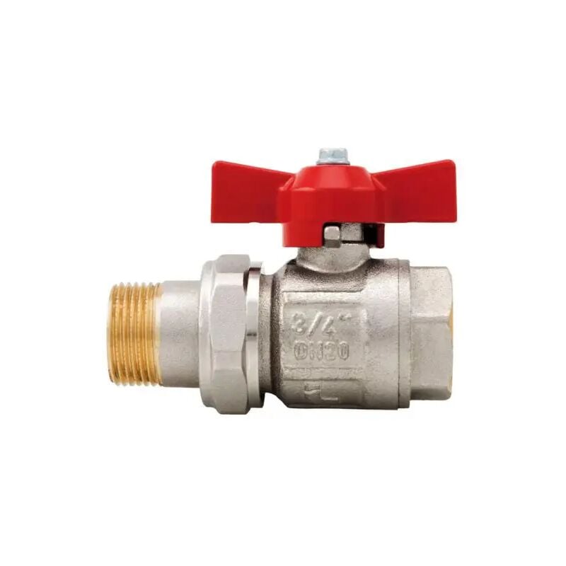 foto del prodotto itap - valvola arresto a sfera in ottone con farfalla a bocchettone 11 4'