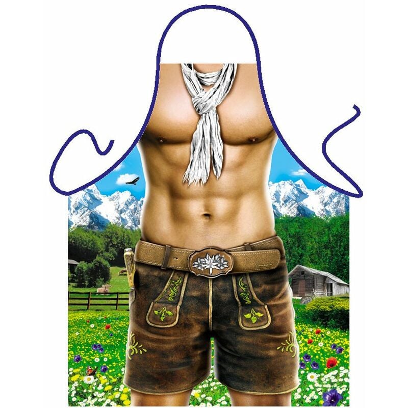 foto del prodotto itati grembiule con motivo alpenmodel lei, grembiule con motivo grembiule da cucina, grembiule da barbecue, uomo